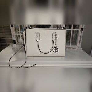 White Henri Bendel 57th Turnlock Purse